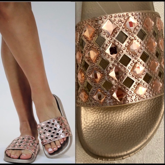 3D LASER CUT ROSE GOLD DIAMOND SLIDE - Picture 2 of 7